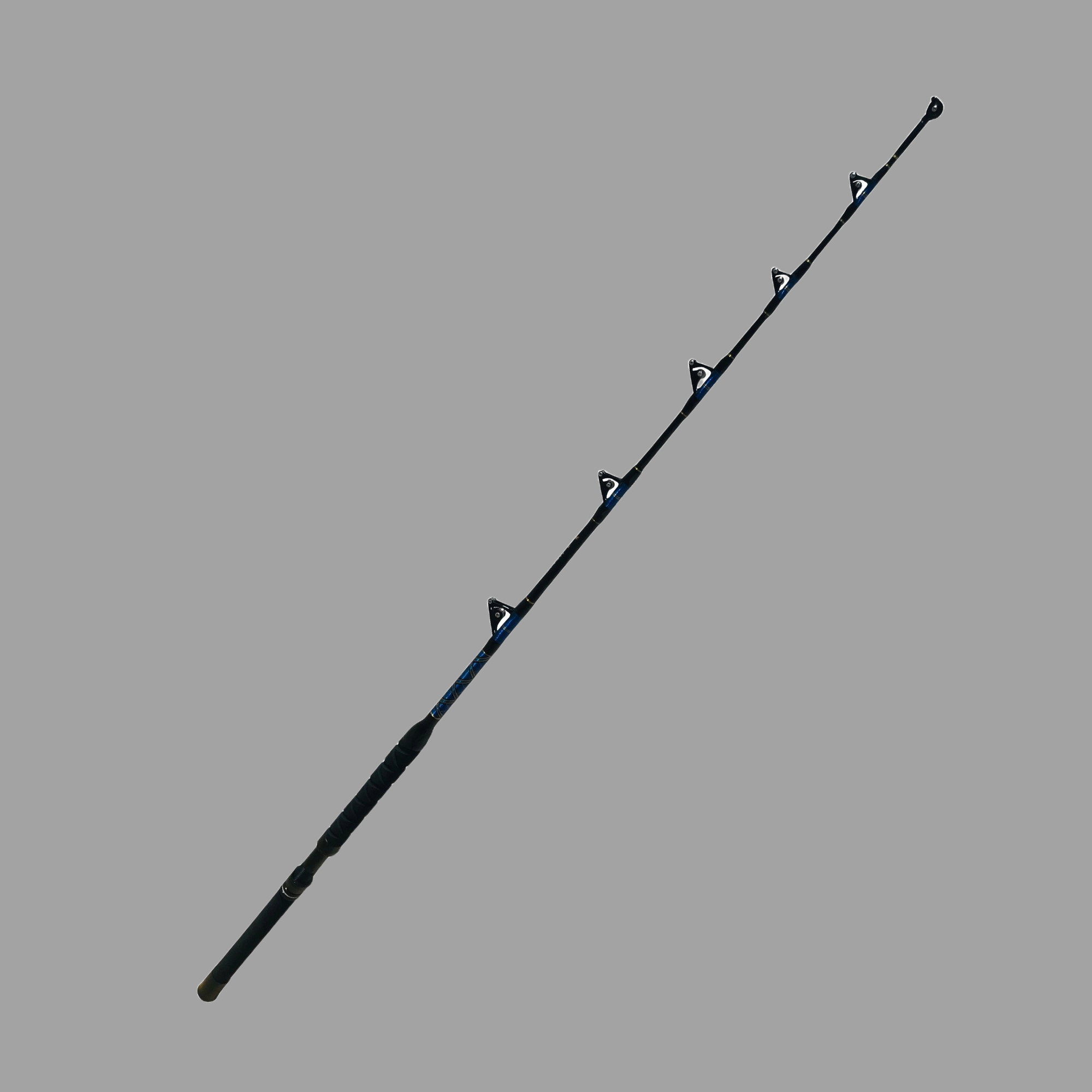 eat my tackle fishing pole Black & Blue Roller Guide Boat Fishing Rod
