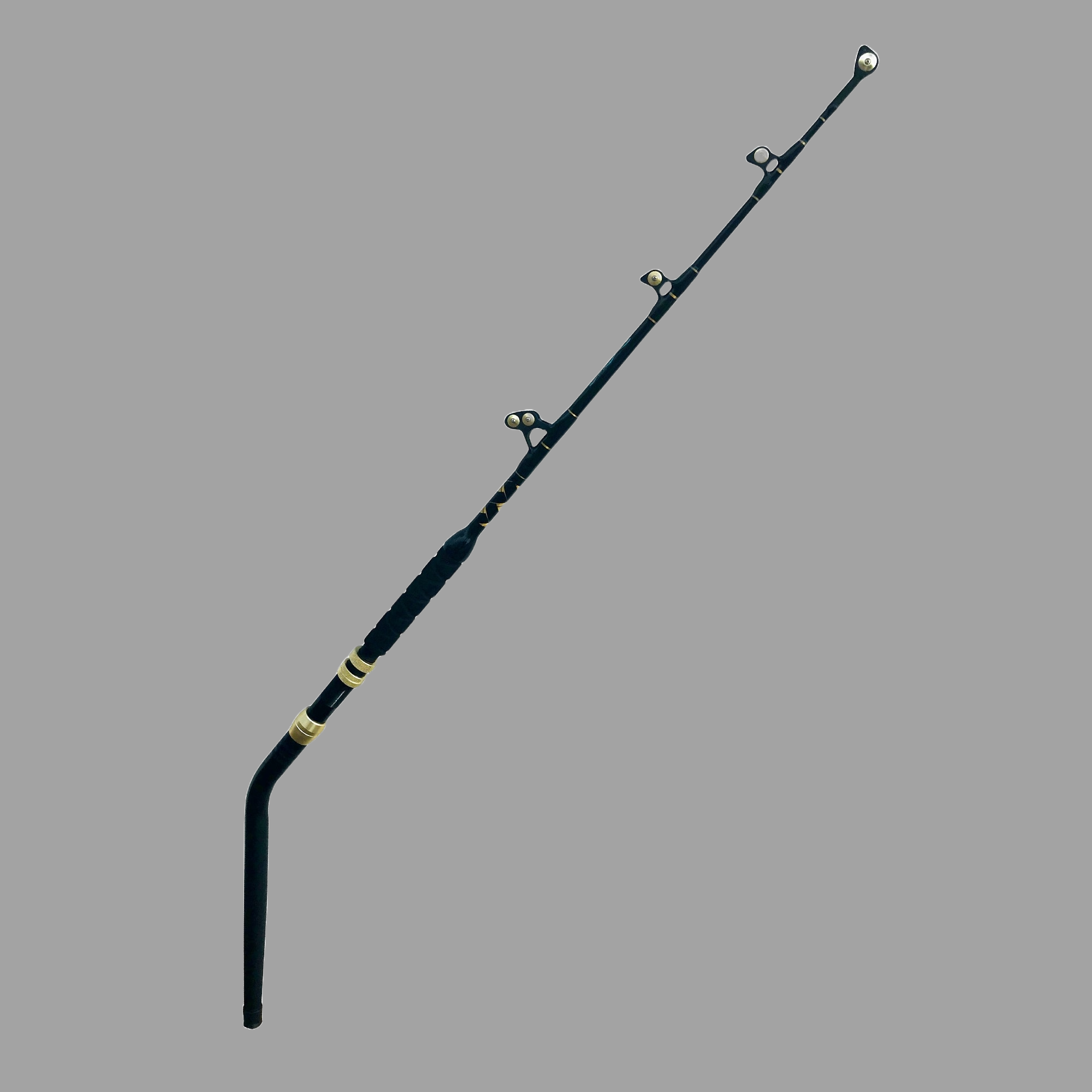 130W 2-Speed Fishing Reel on a Bent Butt Tournament Fishing Rod 130W 2-Speed Fishing Reel on a Bent Butt Tournament Fishing Rod
