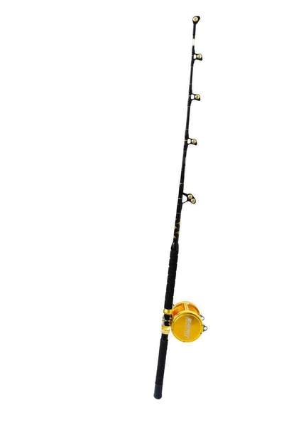 Blue Marlin Tournament Edition 60-80 lb. Fishing Rod Combo with 50 Wide 2 Speed Reel