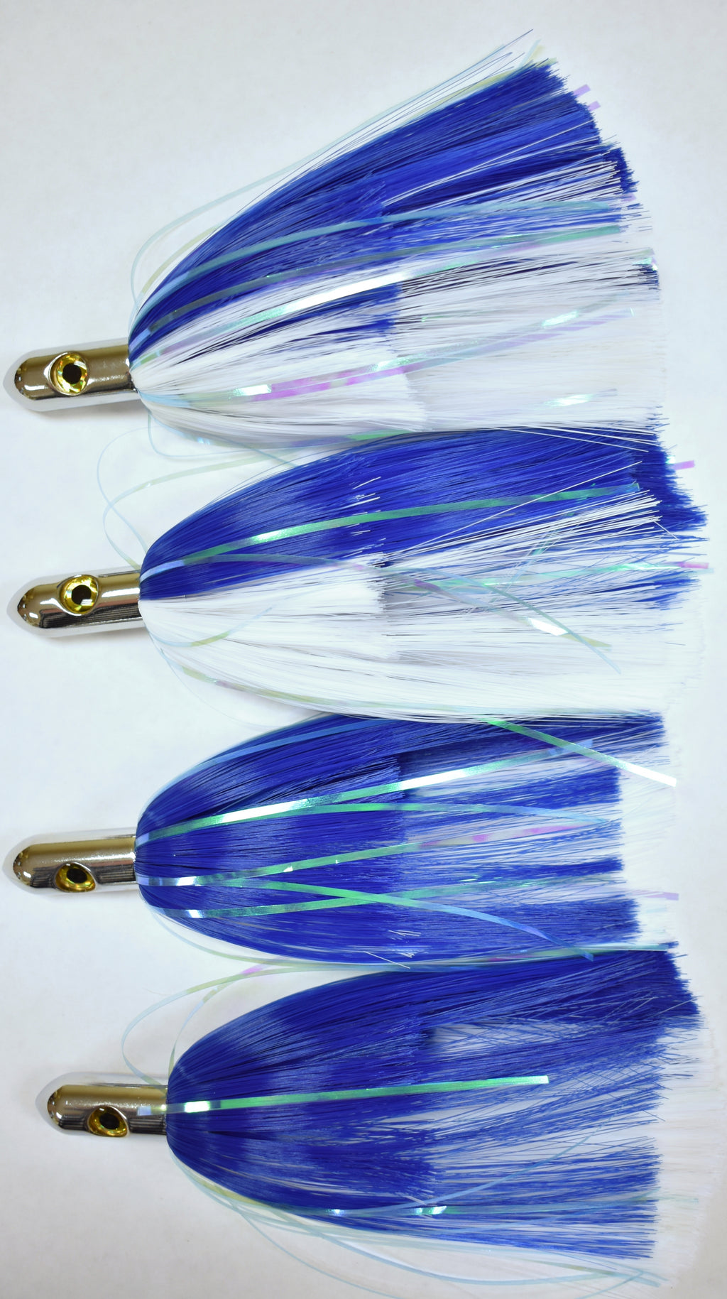 Blue & White Ilander Style Saltwater Fishing Lures - 3.2 oz. (4 Pack)
