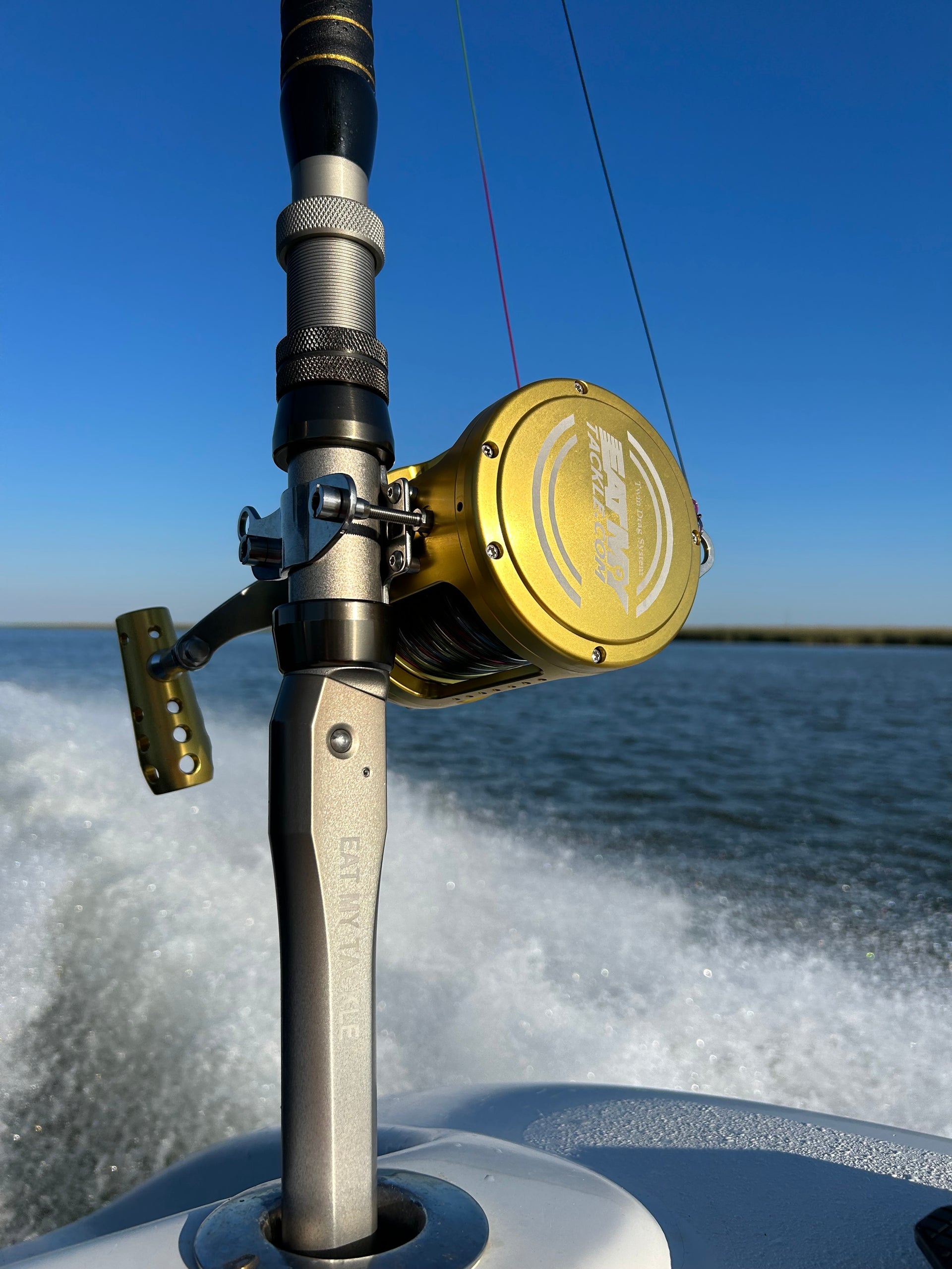 boat mounted fishing reels RH5710 Rod Holder grade polymer for long JY Fishing - Two-Speed Deep