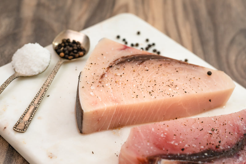 "Catch of the Month" September Recipe - Roasted Swordfish Steaks w/ Peppercorn Butter