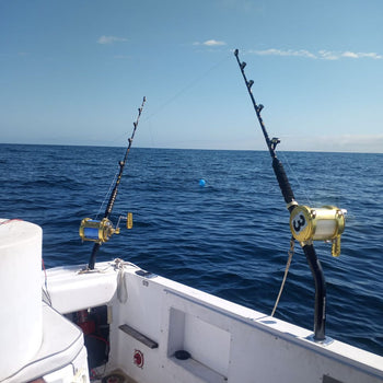 fishing rod bent butt combo Trolling and a double roller guide closest to the reel seat 50 Wide 2 Speed Fishing
