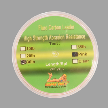 Pink Fluorocarbon Fishing Leader - 200 Yards | 10, 20, 30, or 55 lbs.