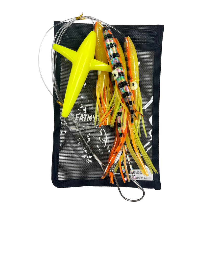 Squid Daisy Chain with Bird Teaser - Included Lure Bag
