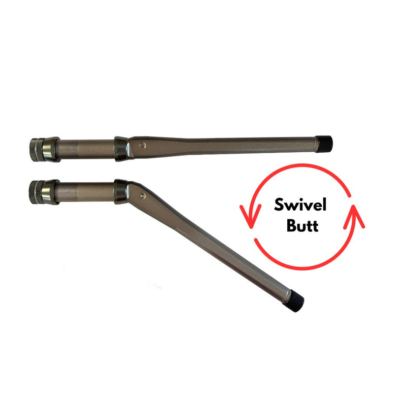Swivel Butt Rod that Adjusts from a Straight to Bent Butt