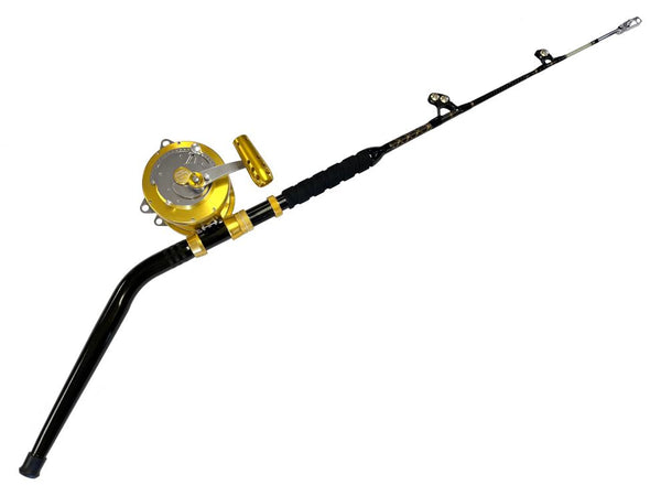 140-160 lb. Blue Marlin Tournament Edition Bent Butt Fishing Rod with A 80 Wide 2 Speed Blue Marlin Tournament Edition Fishing Reel
