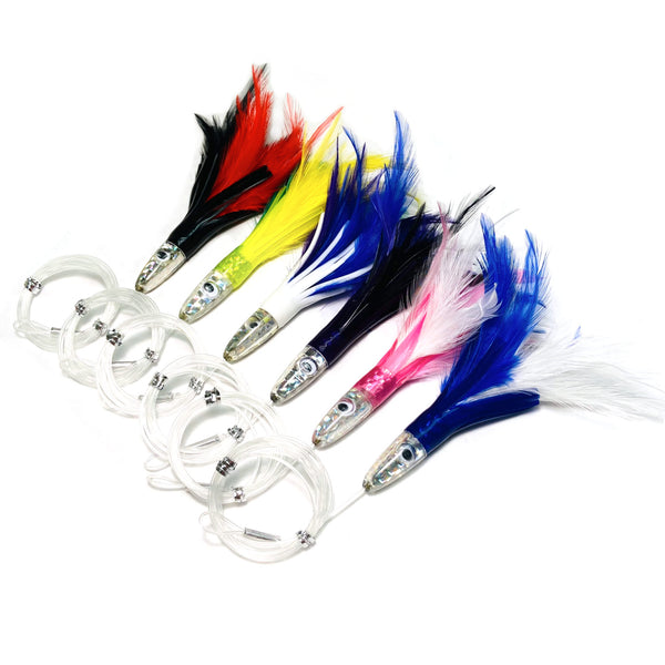 Eat My Tackle 4 Goblin Head Ilander Style Fishing Lures Blue and Pink