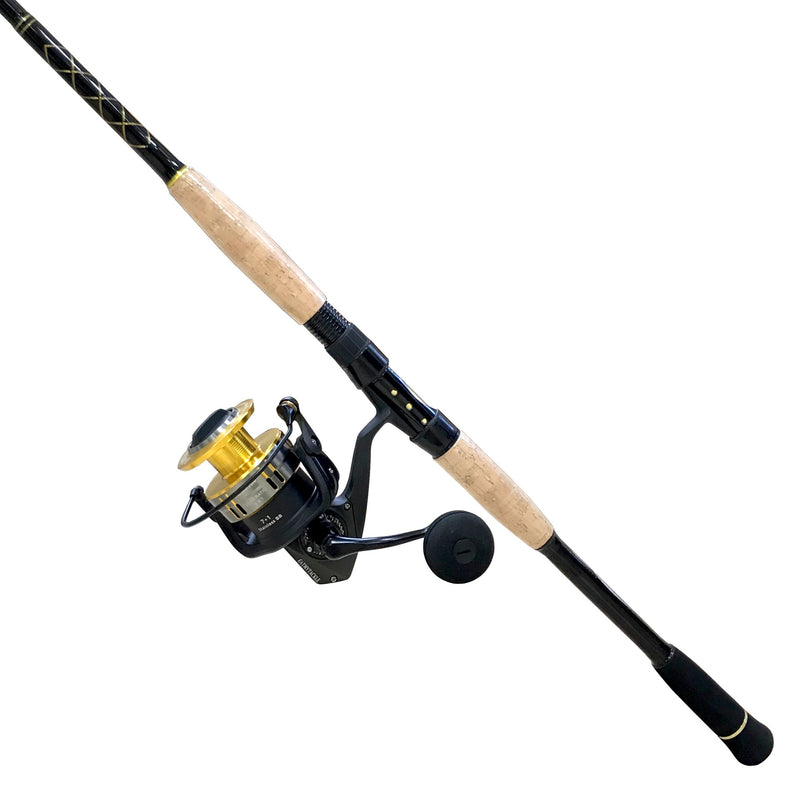 EatMyTackle Bluefish Predator Saltwater Spinning Rod and Reel Combo (Slow/Moderate Action, 7ft)