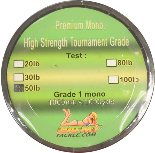 Eat My Tackle Premium Tournament Grade 50 lb. Monofilament 1000 Meter Spool