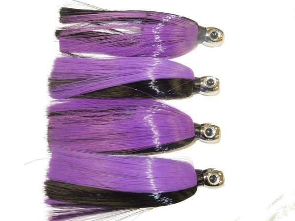 Goblin Head Ilander Style Fishing Lures 4 Pack Purple Black
