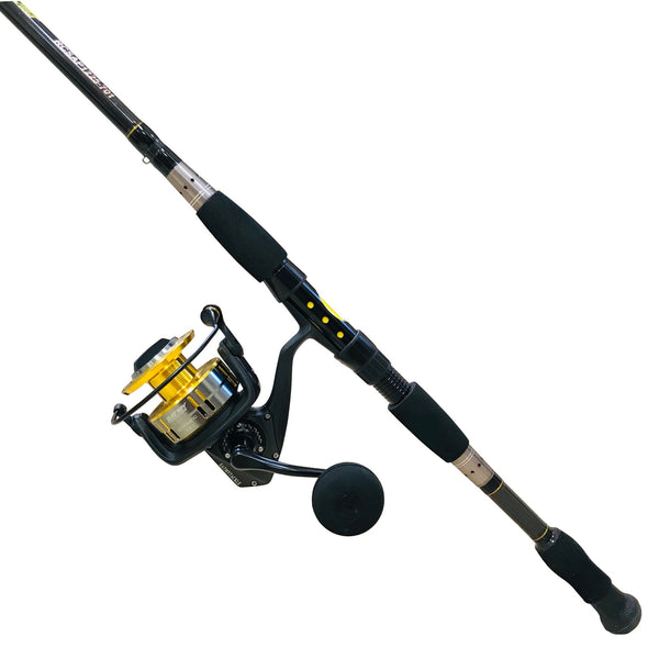 EatMyTackle Bluefish Predator Saltwater Spinning Rod and Reel Combo (Slow/Moderate Action, 7ft)