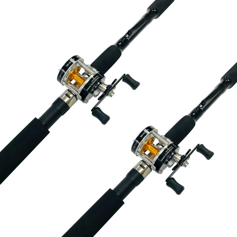 7 ft. Sabiki Bait Fishing Rod & Baitcaster Reel Combo (2 Pack)