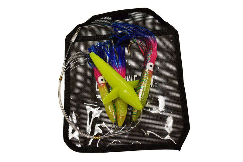 Rainbow Squid Bird Teaser Daisy Chain - Inlcuded Lure Bag, Fishing Lures - Eat My Tackle