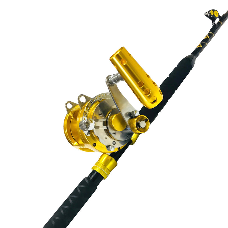 30 Wide 2 Speed Reel on a 30-50 lb. Tournament Edition Fishing Rod, Rod & Reel Combos - Eat My Tackle