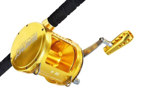 $108/mo - Finance 80 Wide 2 Speed Fishing Reels on 130-160 Pound Blue  Marlin Tournament Fishing Rods (4 Pack)