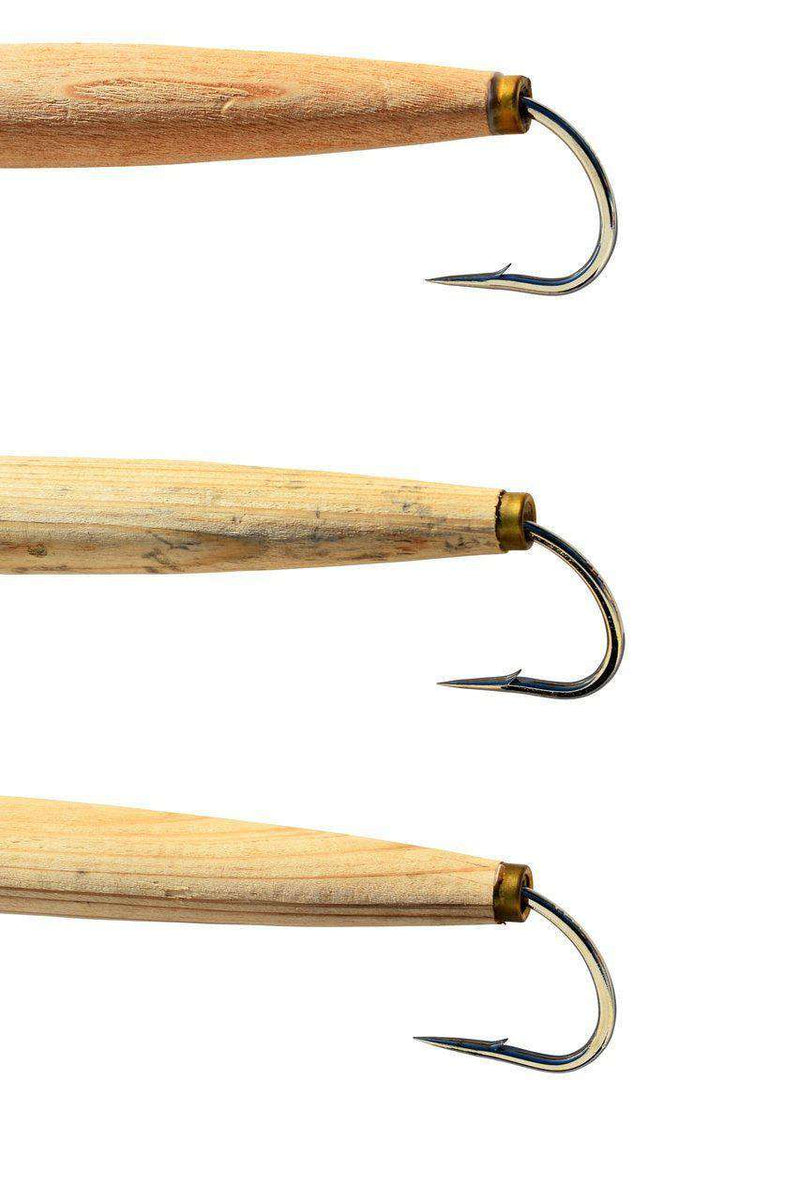 Rigged Cedar Plugs Tuna Lure Cast Wood Trolling Pencil Bait Drag Stickbaits  